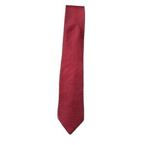 Givenchy Monsieur Mens  100% Silk Pointed Necktie Red Classic Designer